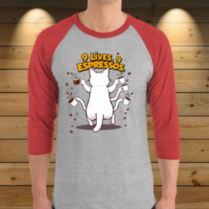 Purrfectly Unisex Cat 3/4 sleeve raglan shirt – Soft & Stylish for All Cat Lovers